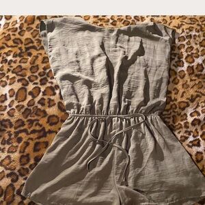 Olive Green Sleeveless Jumpsuit